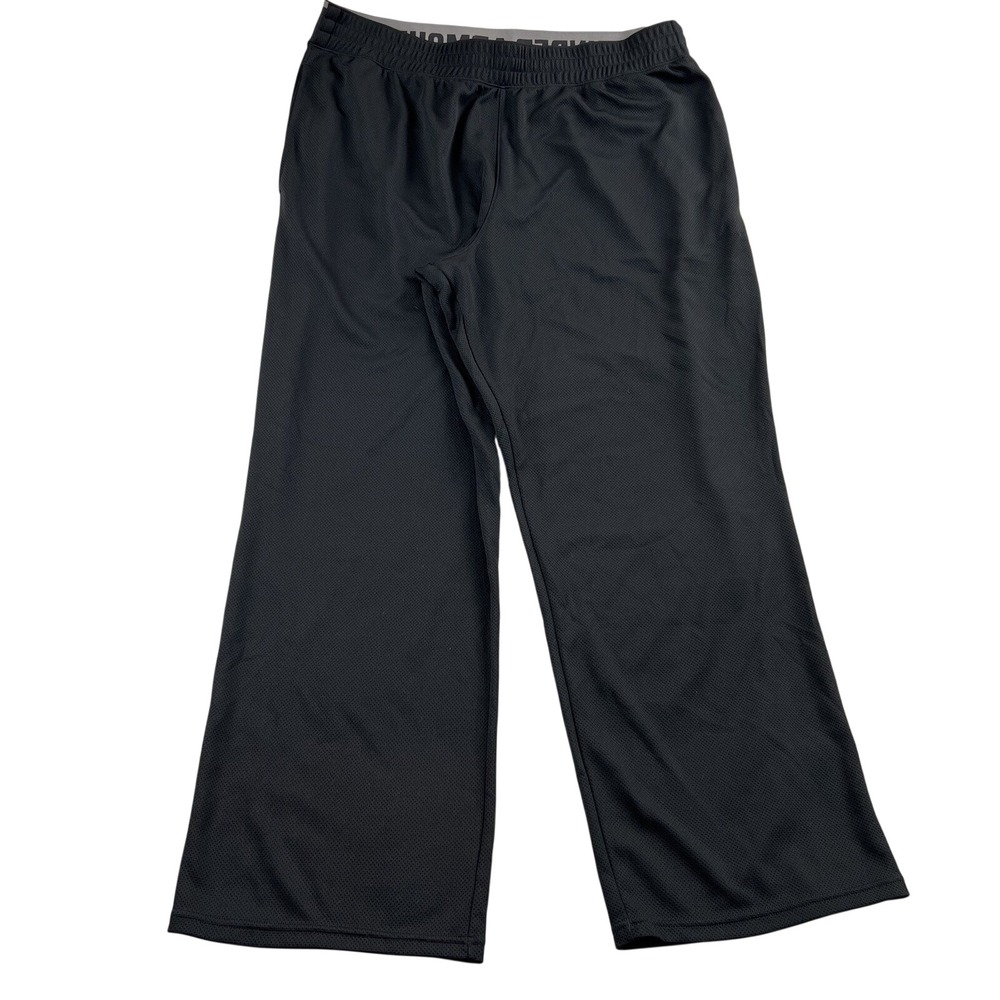 Under Armour Baggy Wide Leg Loose Fit Mesh Athletic Pants 2XL Black Men Gym